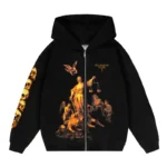 Sanctimonial Justice Hoodie – Y2K Print Zip Up Vintage Streetwear