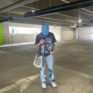 Y2K Skull Crisis Streetwear Graphic Tee