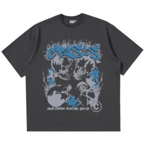 Y2K Skull Crisis Streetwear Graphic Tee