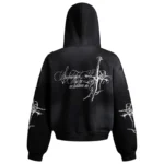Y2K Streetwear Gothic Cross Full Zip Hoodie