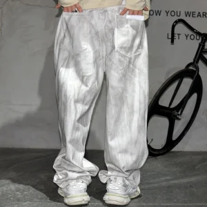 Vintage Y2K White Baggy Grunge Denim Jeans
