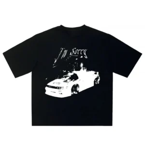 Y2K Racing Graphic Tee with “I’m Sorry” Print