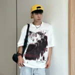 Retro Y2K Momentary Motion Casual Print T-Shirt