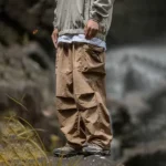 Y2K Oversized Parachute Utility Cargo Trousers