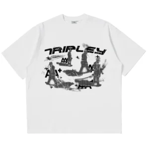 Y2K Streetwear Shadow Walk Graphic Tee