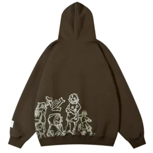 Y2K Streetwear Cartoon Hoodie – Retro Graphic Style